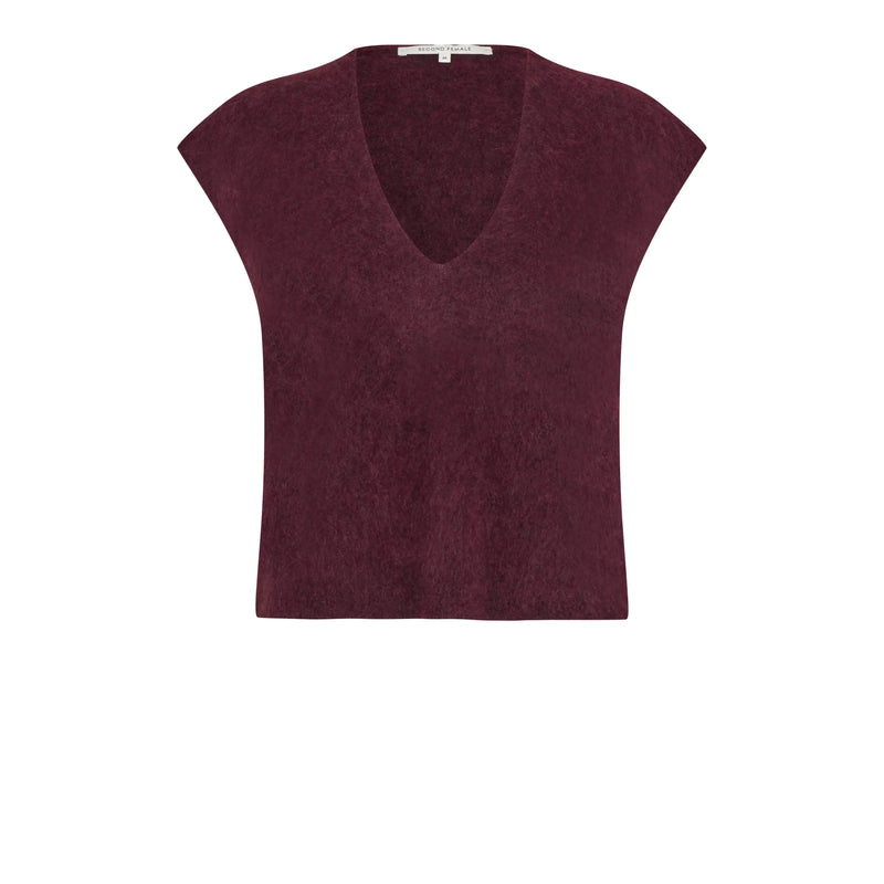 Camrym Knit Vest Plum