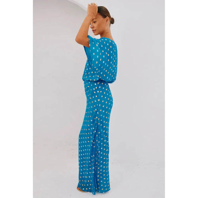 Jacquard Tilly Dress Blue