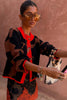 Jaden Floral Cardigan Black/Brown