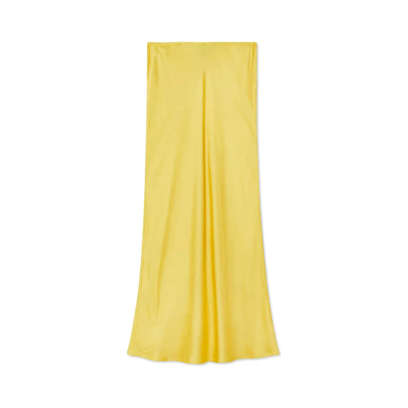 Dorris Midi Slip Skirt Yellow