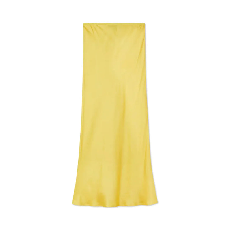 Dorris Midi Slip Skirt Yellow