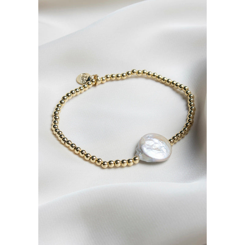 Ocean Baroque Pearl Bracelet Gold Pearl