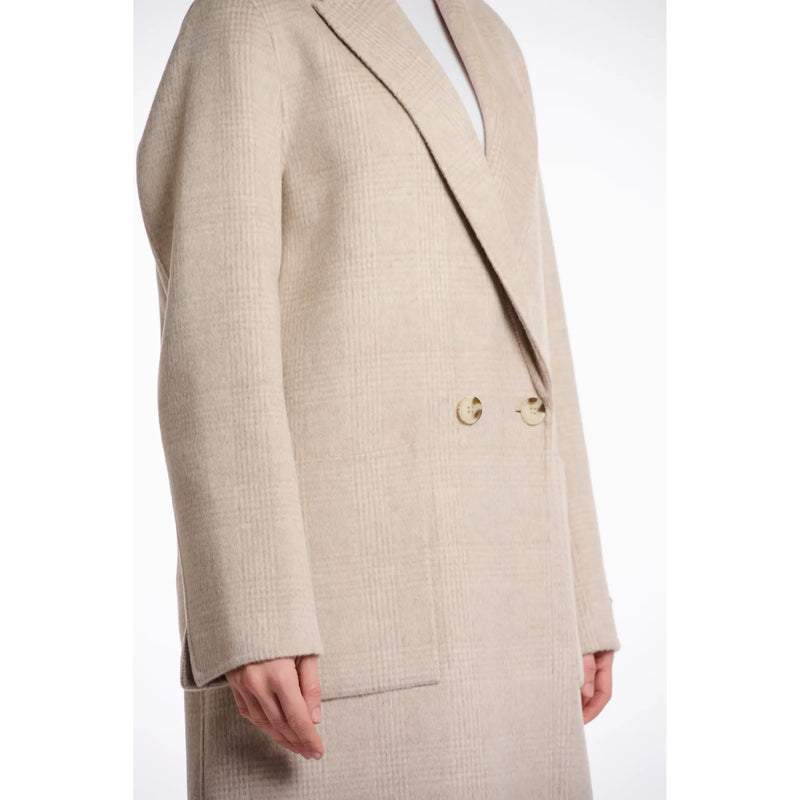 Adria Double Breasted Reversible Coat Beige