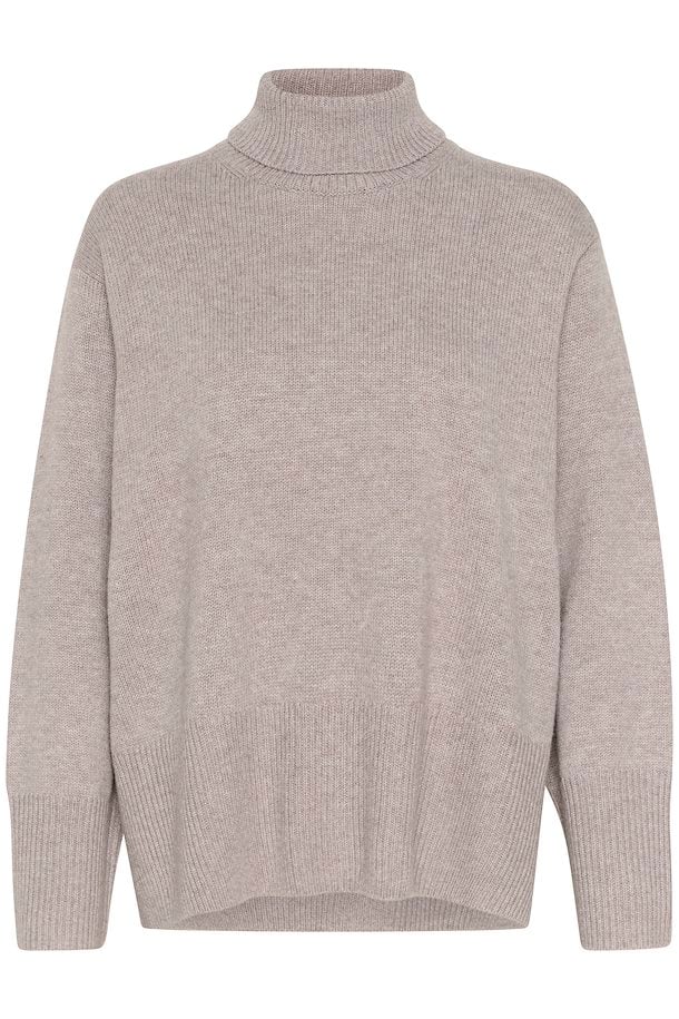 KaxyIW Turtleneck Pullover Oatmeal