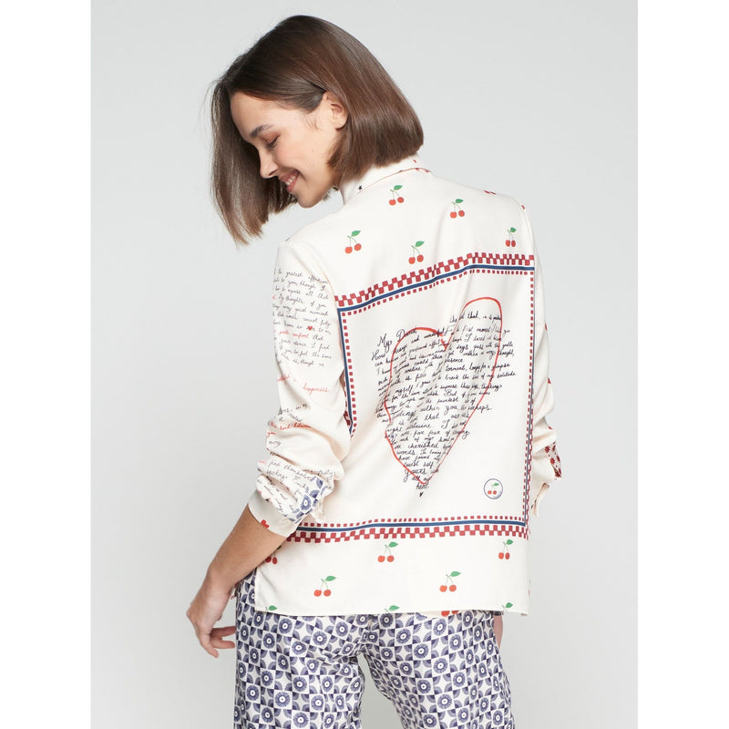 Cherry Cartas De Amor Print Shirt