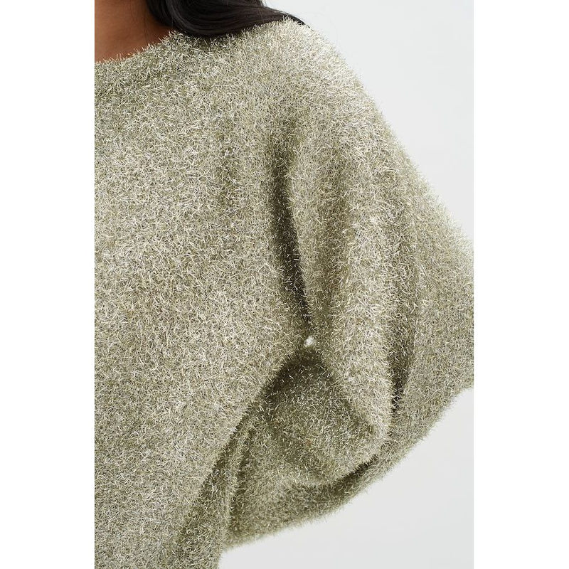 YelenaIW Metallic Yarm Pullover Silver