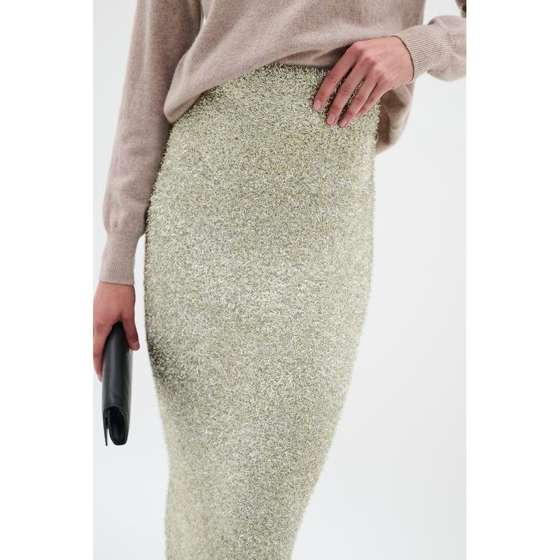 YelenaIW Metallic Yarn Skirt Silver