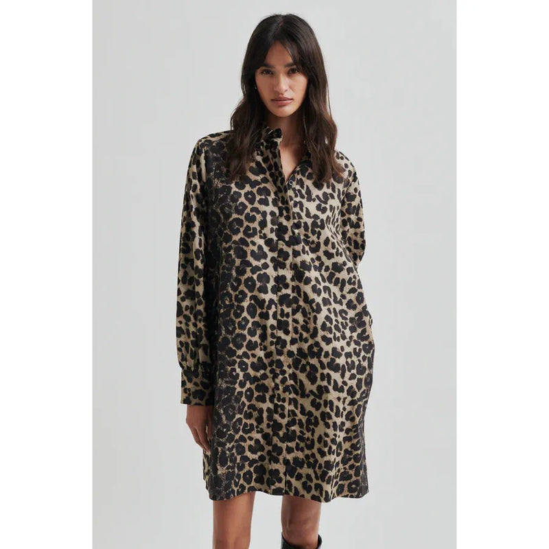 Leora Tunic Dress Dark Leopard