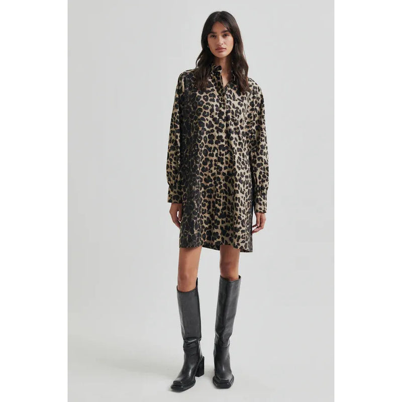 Leora Tunic Dress Dark Leopard