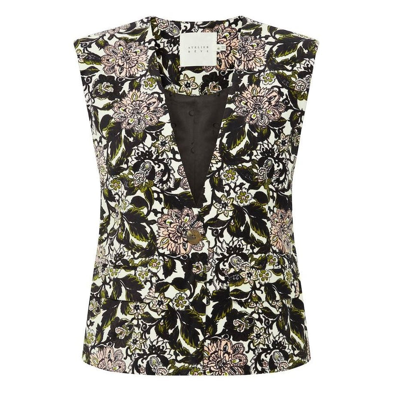 IREVELVA Floral Waistcoat Florals