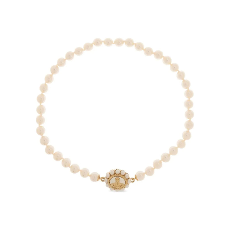 Amaya Large Pearl Necklace Gold / Creamrose Pearl/ Pink