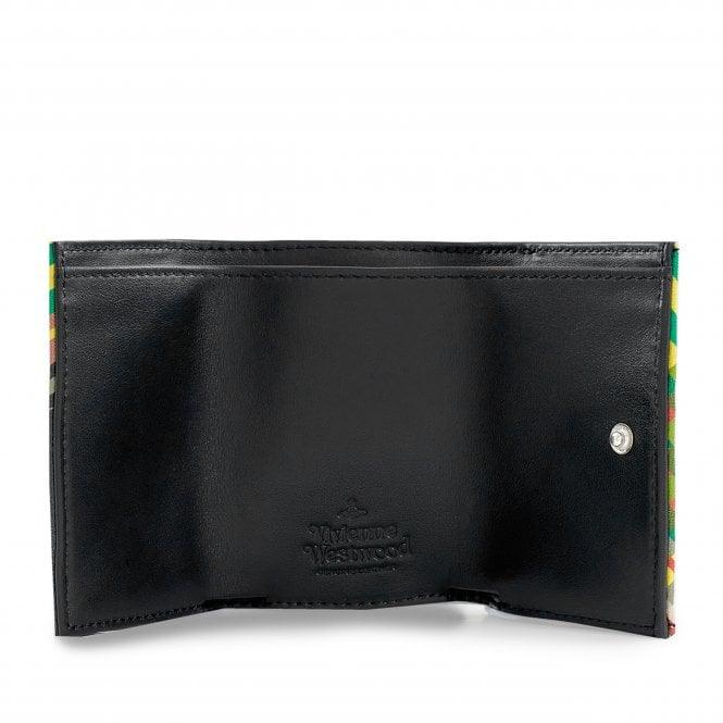 Saffiano Print Envelope Billfold Wallet Combat Tartan - AgathaBoutiqueLtd