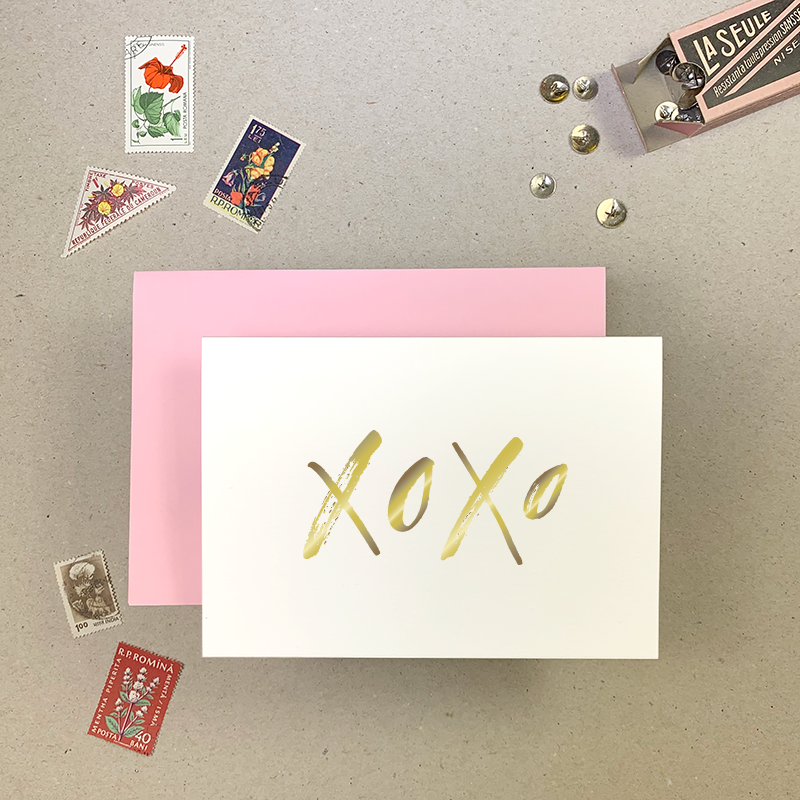 Xoxo Hugs and Kisses Greetings Card