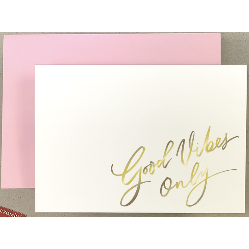 Good Vibes Only Greetings Card