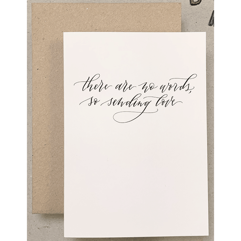 No Words So Sending Love Greetings Card - AgathaBoutiqueLtd