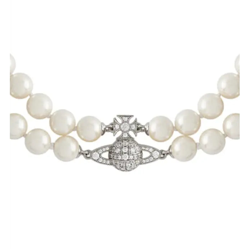 Graziella Pearl Choker Platinum/Pearl