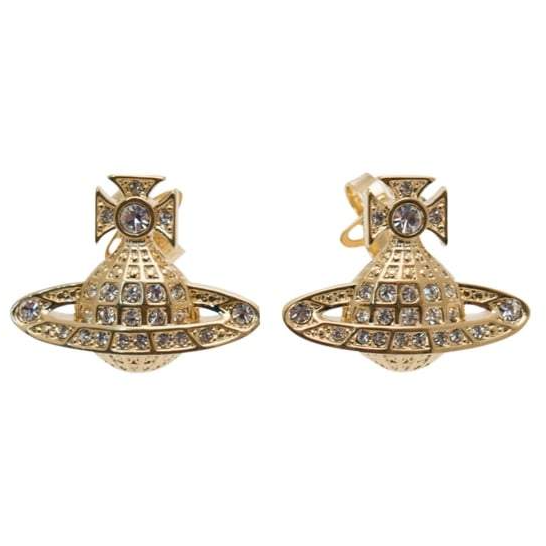 Minnie Bas Relief Earrings Gold/Crystal