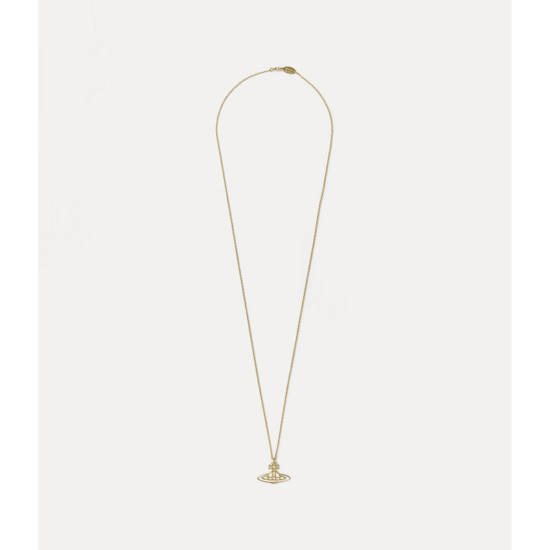 Thin Lines Flat Orb Pendant Gold