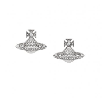 Minnie Bas Relief Earrings Platinum/Crystal