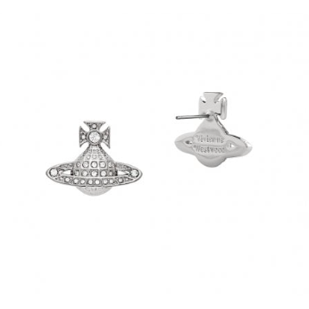 Minnie Bas Relief Earrings Platinum/Crystal