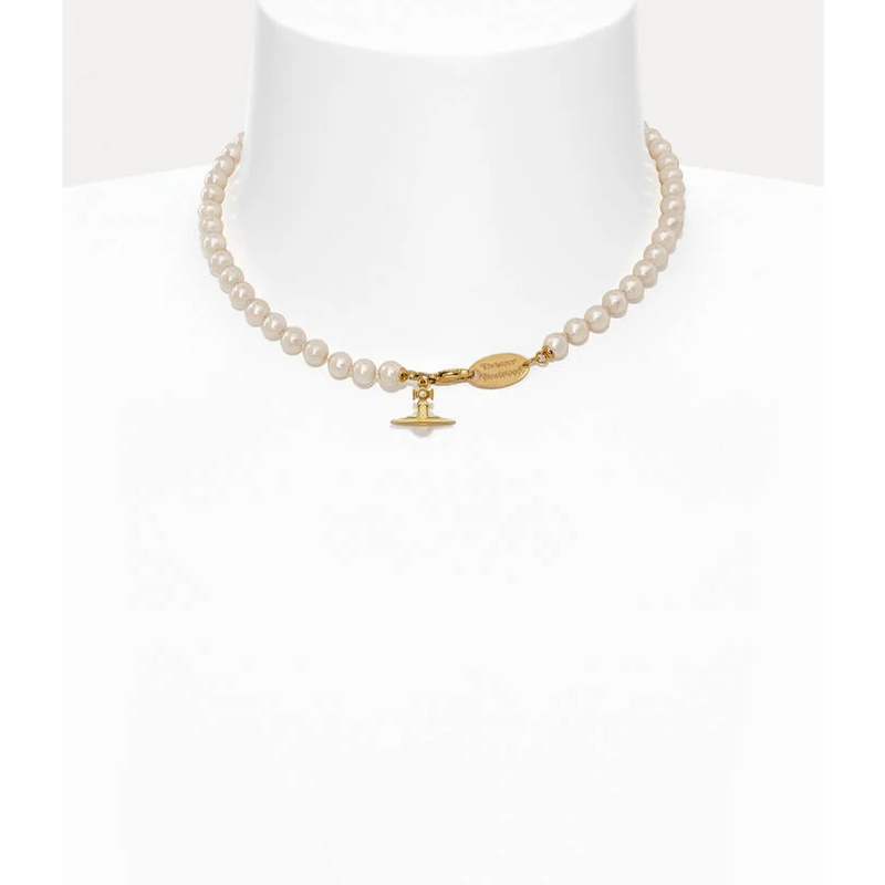 Simonetta Pearl Necklace Gold/Pearl/Lemon