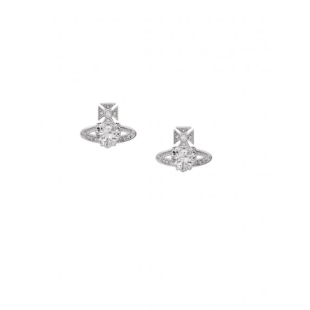 Ariella Earrings Platinum/White/Crystal - AgathaBoutiqueLtd