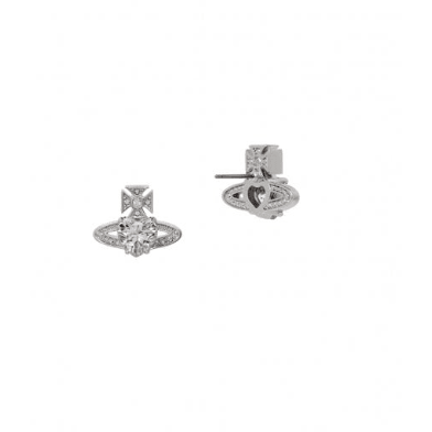 Ariella Earrings Platinum/White/Crystal - AgathaBoutiqueLtd