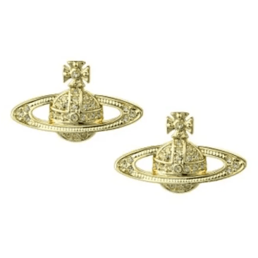 Mini bas relief earrings gold